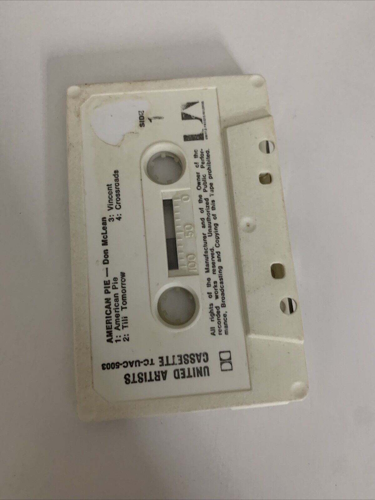 American Pie by Don McLean 1980 Music Cassette Album TC-UAC-5003