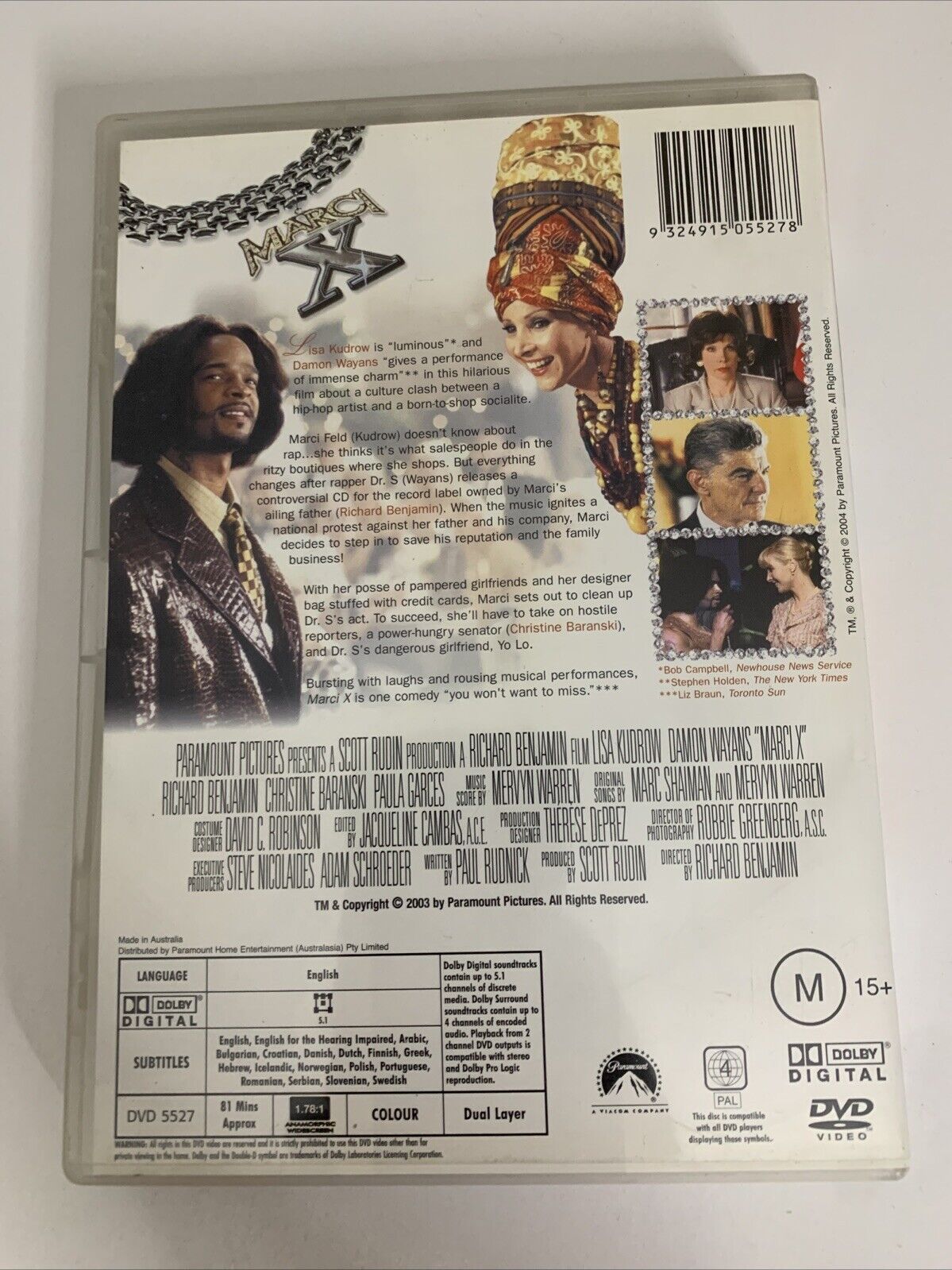 Marci X (DVD, 2003) Lisa Kudrow, Damon Wayans Comedy Region 4