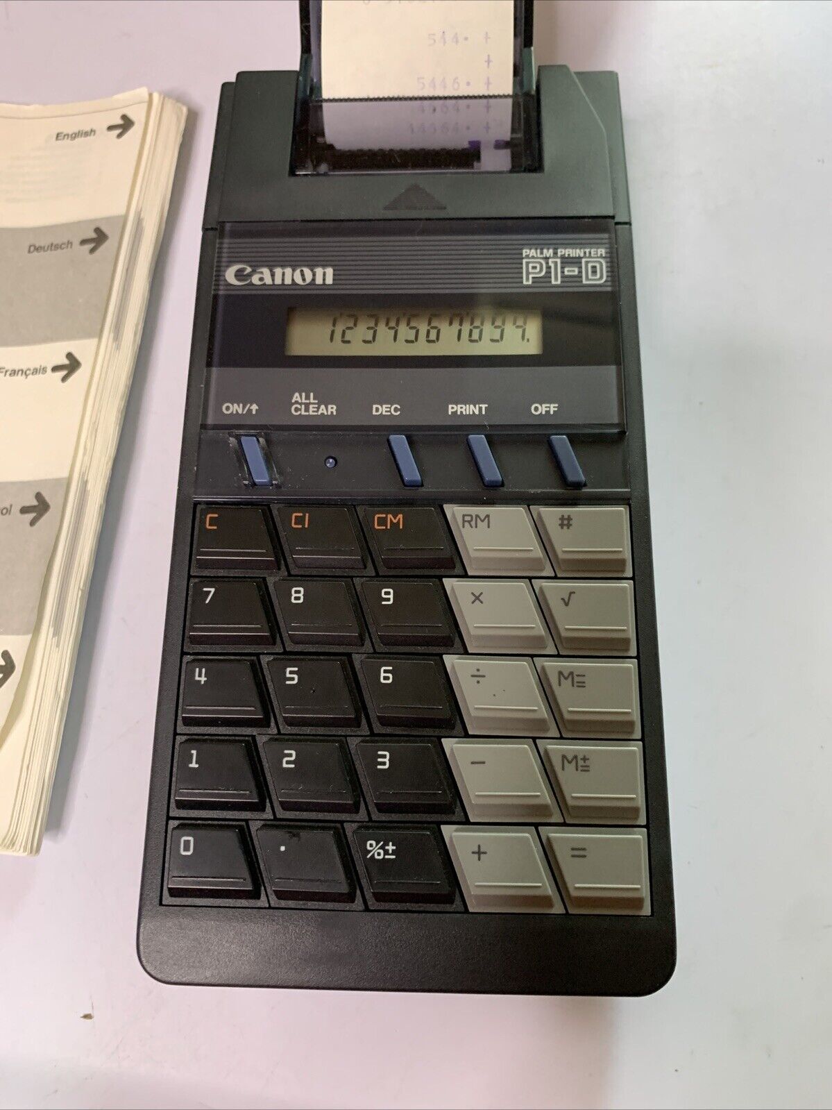 Canon Electronic Calculator Printer with Roll P1-D