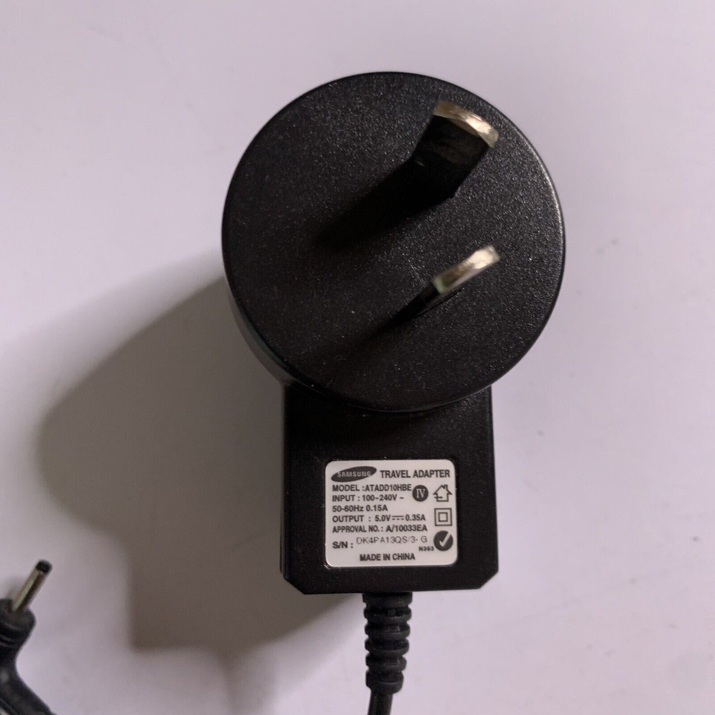 Genuine Samsung Travel Adapter ATADD10HBE 5V 0.35A Charger