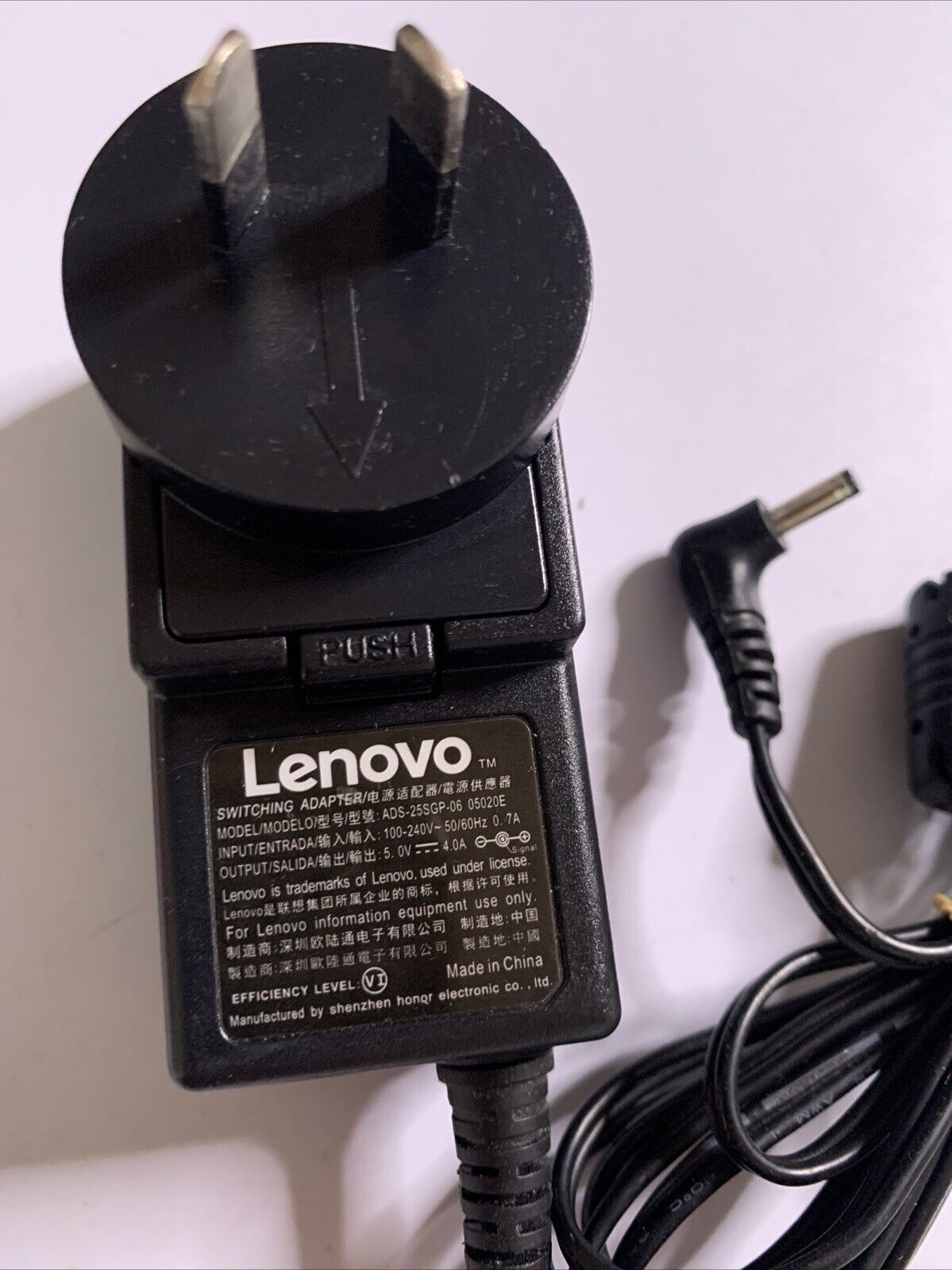Genuine Lenovo AC Adapter ADS-25SGP-06 Power Supply 5V 4A For Ideapad Laptop