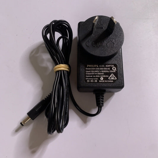 Genuine Philips AC Adapter 5V 550mA SSH-005-050-055-A2 for Wireless Headphones