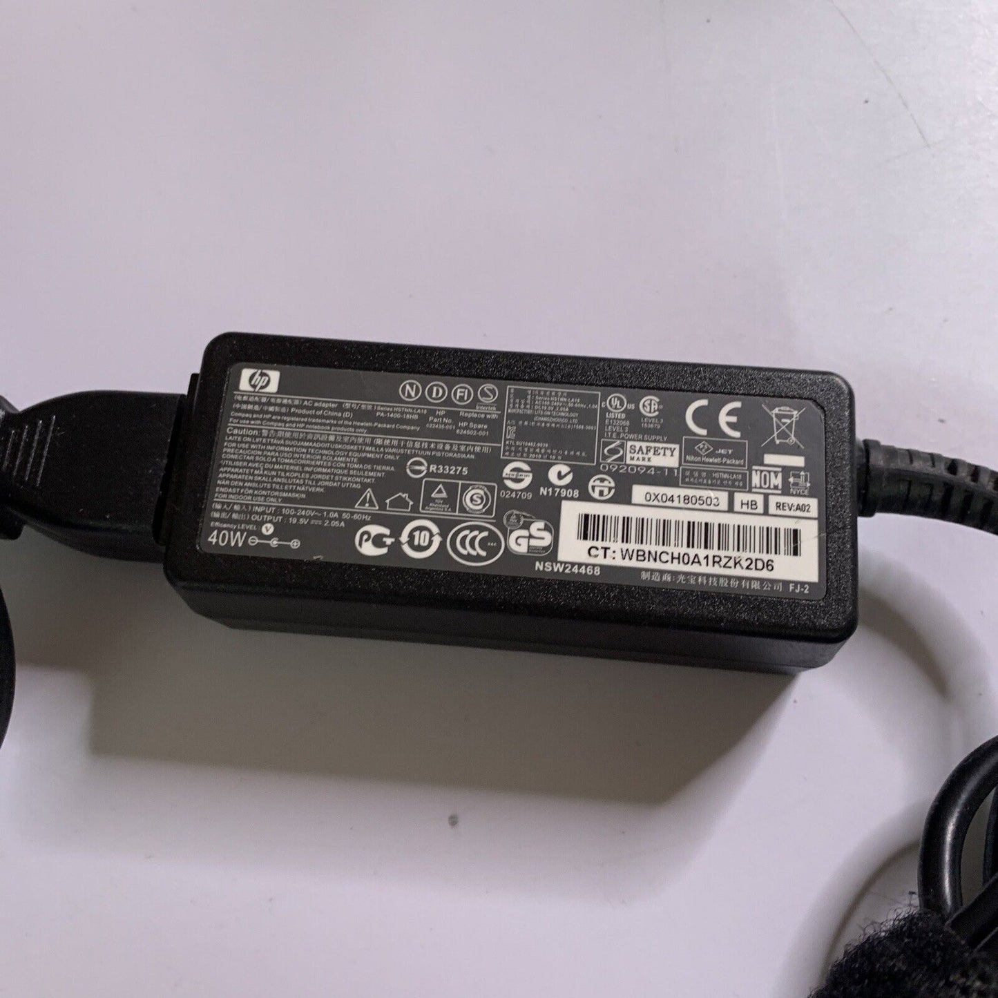 Genuine Hewlett Packard HP HSTNN-LA18 Laptop Power Supply PA-1400-18HB 19.5V 2A