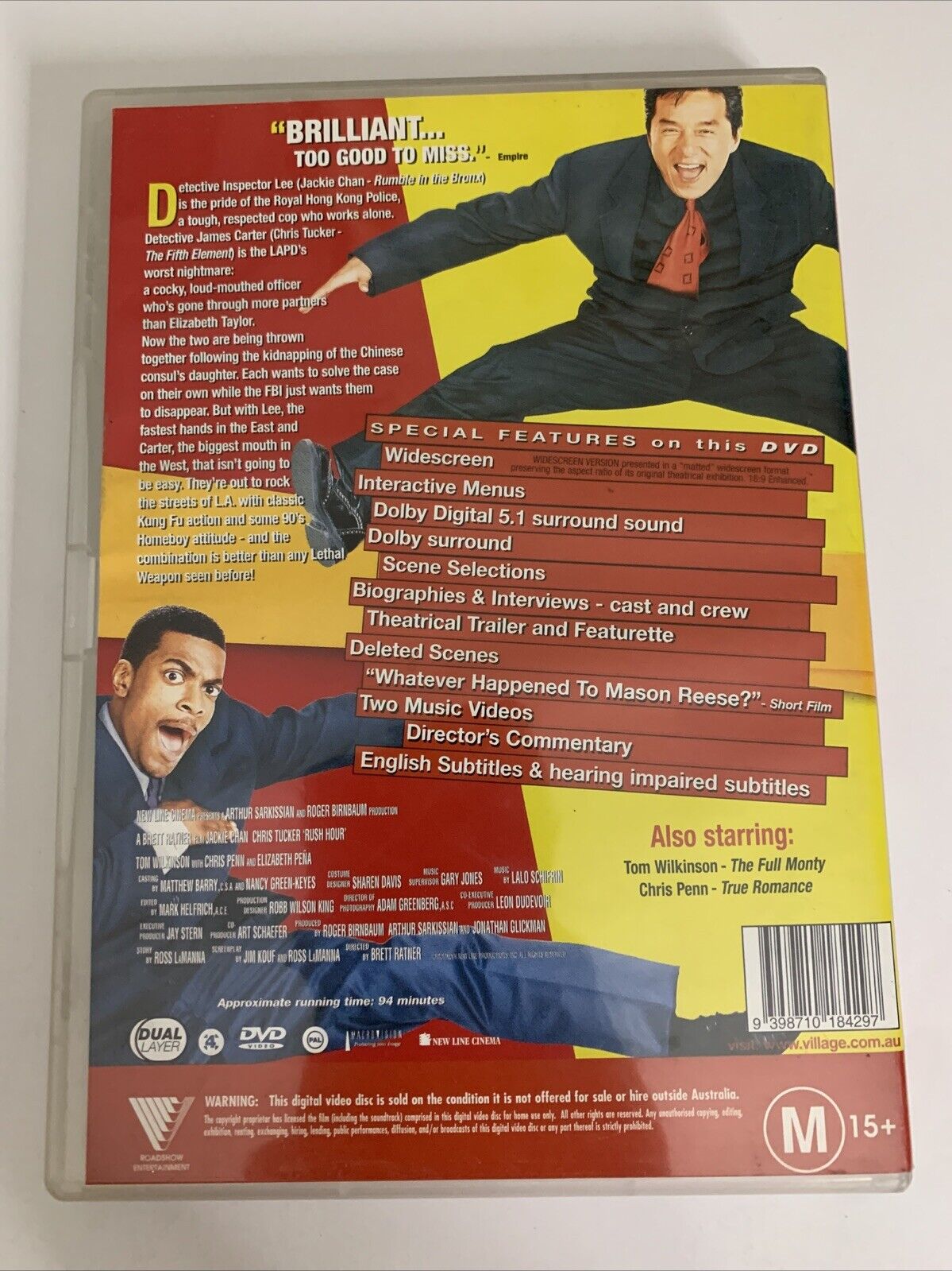 Rush Hour (DVD, 1998) Jackie Chan, Chris Tucker Region 4