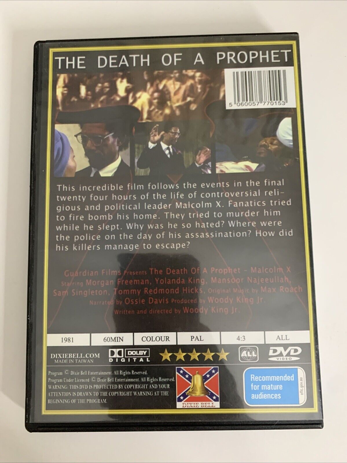 The Death Of A Prophet Malcolm X (DVD, 1981) Morgan Freeman All Regions