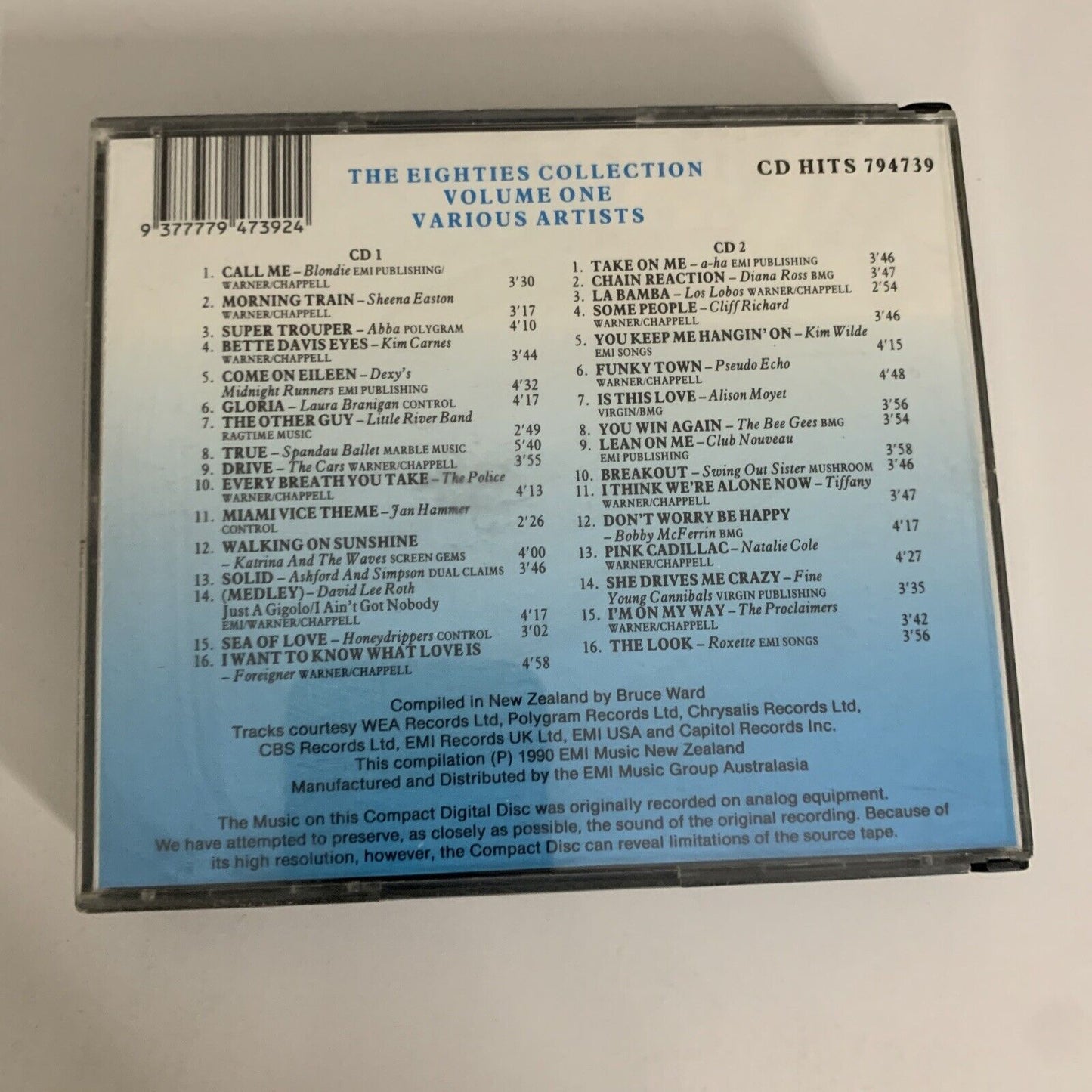 The 80's Collection Volume 1  (CD, 1990, 2-Disc Set)