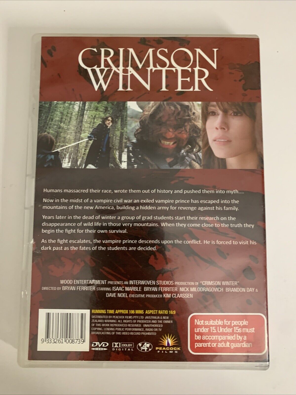 Crimson Winter (DVD, 2013) Bryan Ferriter, Nick Milodragovich  Region 4