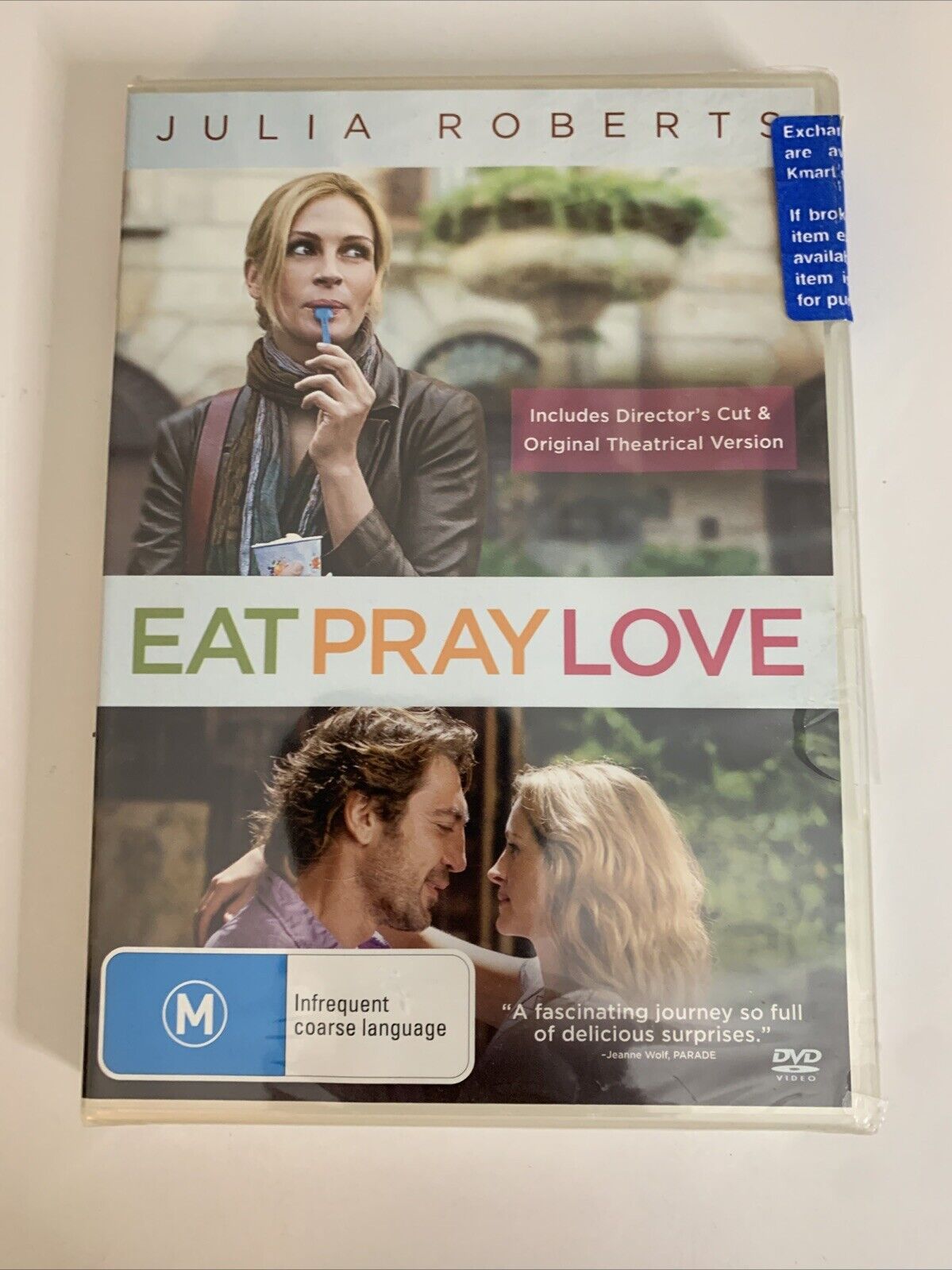 Eat Pray Love (DVD, 2010) Julia Roberts Region 4 BRAND NEW Sealed