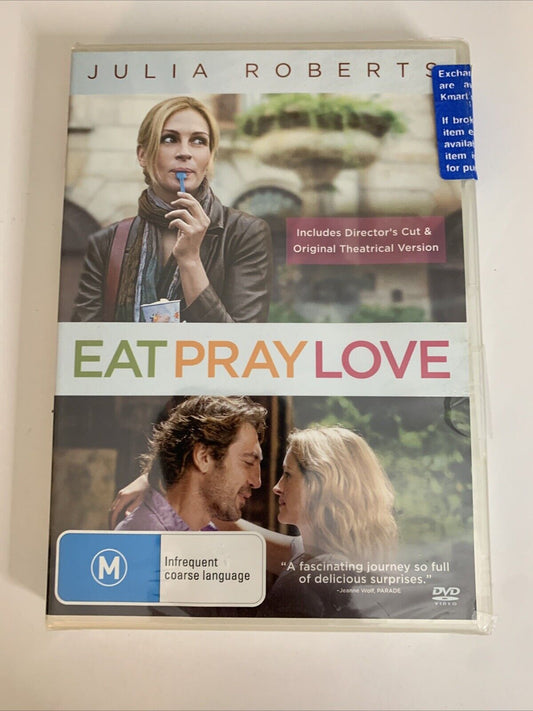 Eat Pray Love (DVD, 2010) Julia Roberts Region 4 BRAND NEW Sealed