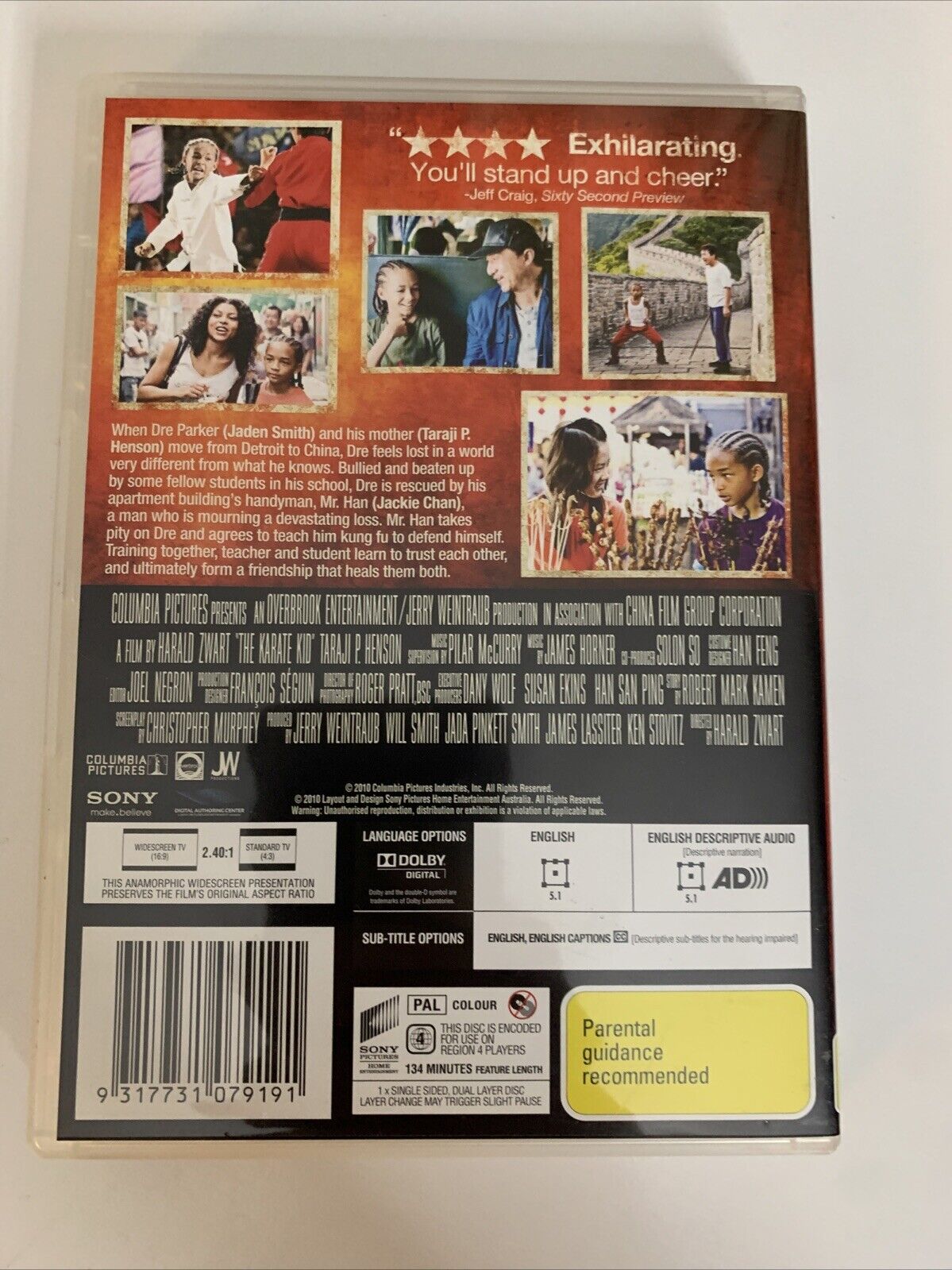 The Karate Kid (DVD, 2010) Jaden Smith, Jackie Chan Region 4