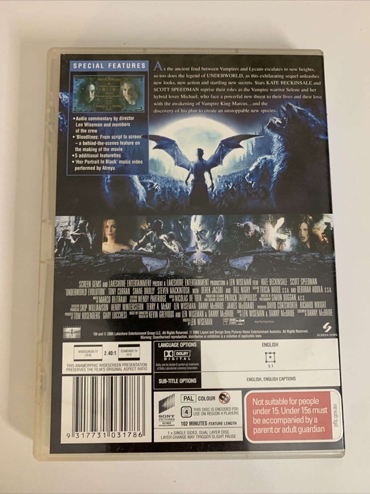 Underworld Evolution (DVD, 2005) Kate Beckinsale, Bill Nighy, Scott Speedman