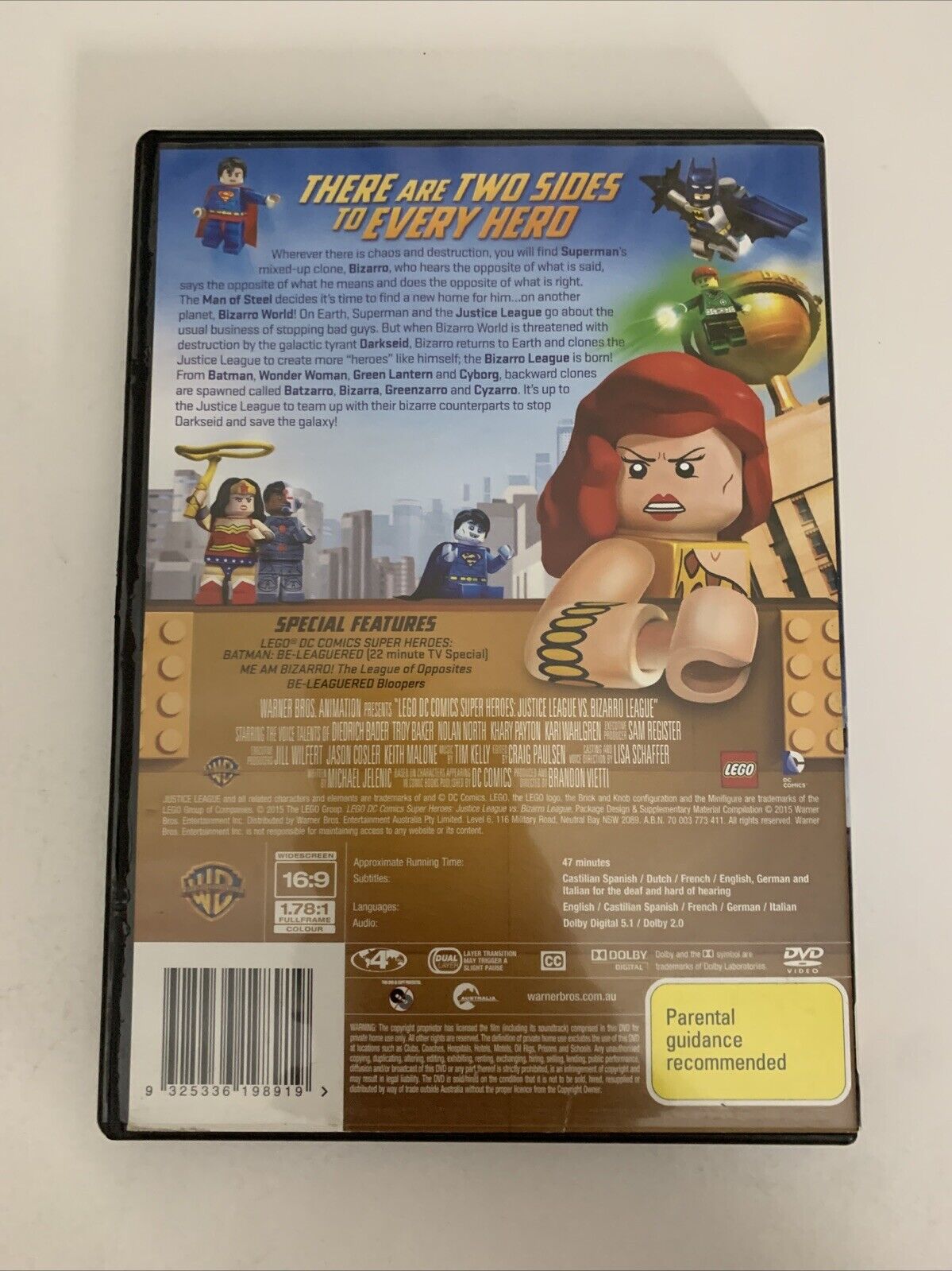 LEGO Batman Justice League Vs Bizarro League (DVD, 2015)  Animation Region 4