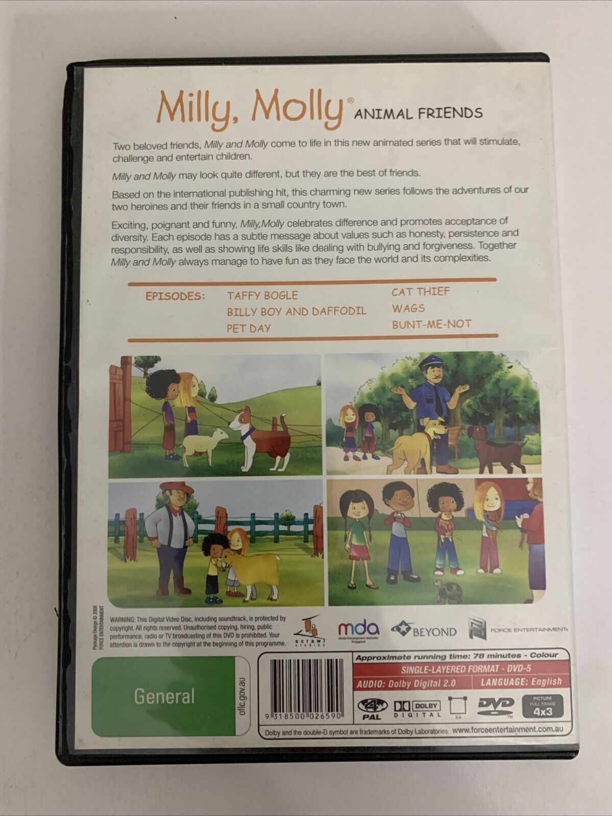 Milly, Molly : Animal Friends (DVD, 2007) Animation Region 4