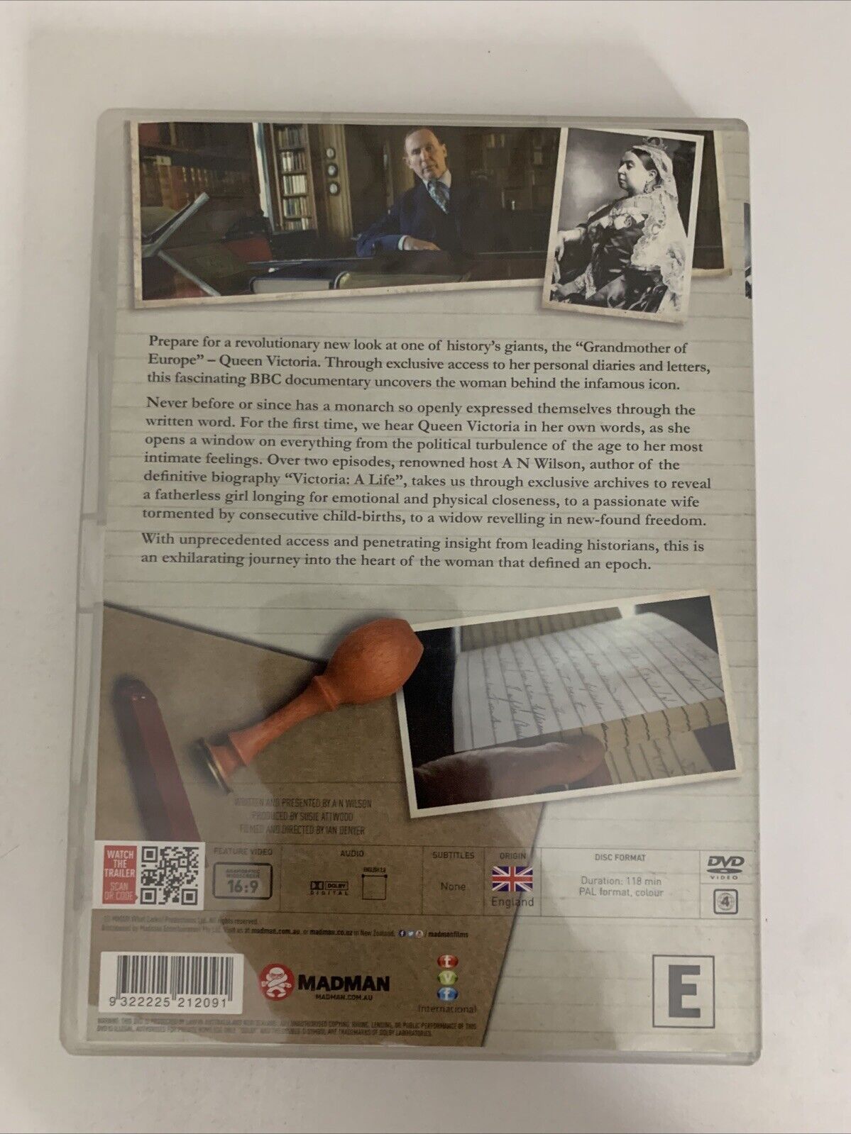 Queen Victoria's Letters : A Monarch Unveiled (DVD,2014) BBC Documentary Region4