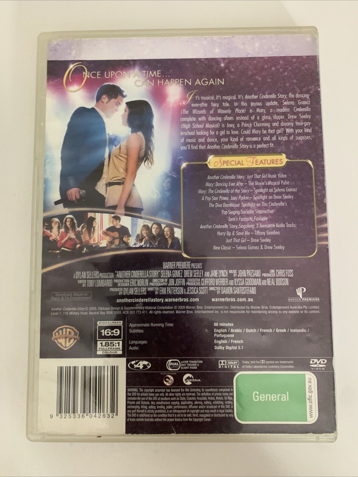 Another Cinderella Story (DVD, 2008) Selena Gomez Region 4