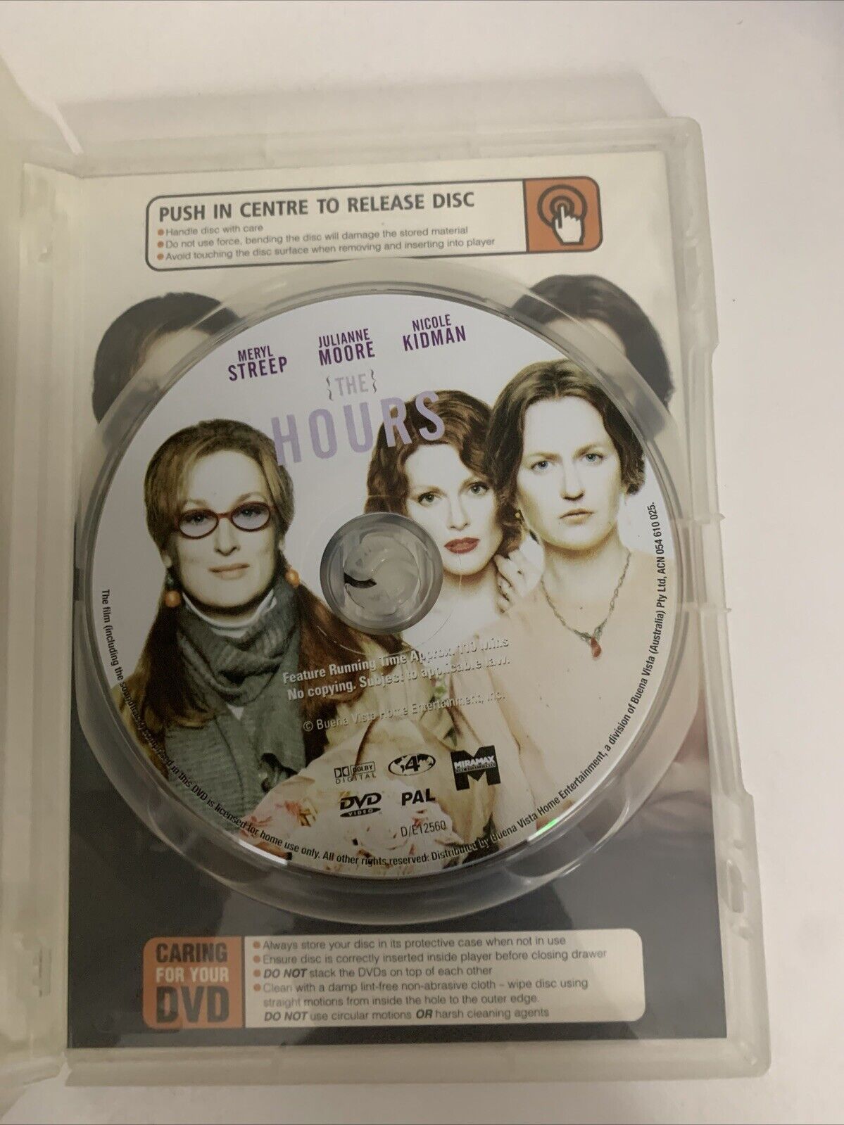 The Hours (DVD, 2002) Nicole Kidman, Meryl Streep, Julianne Moore  Region 4