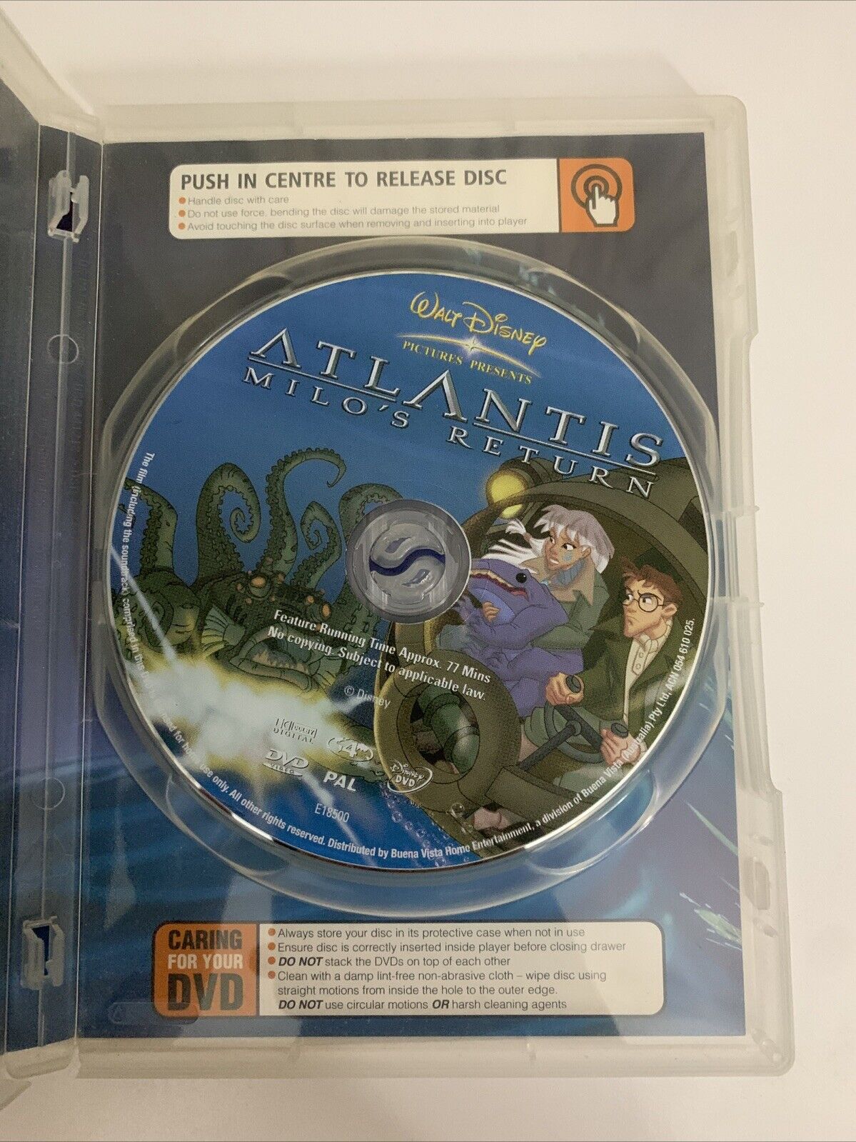 Atlantis : Milo's Return (DVD, 2002) Disney Animated Film Region 4