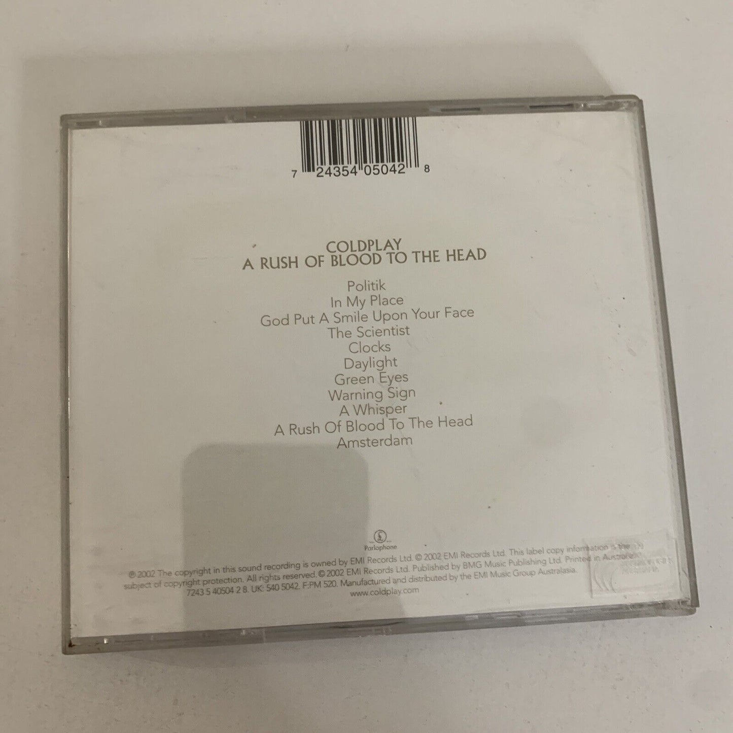 Rush Of Blood To The Head by Coldplay (CD, 2002) Album