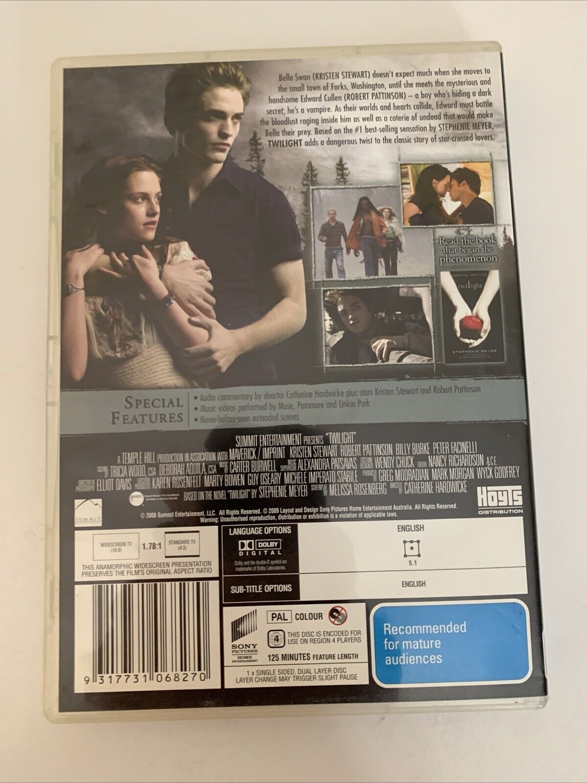 Twilight (DVD, 2008) Kristen Stewart, Robert Pattinson  Region 4