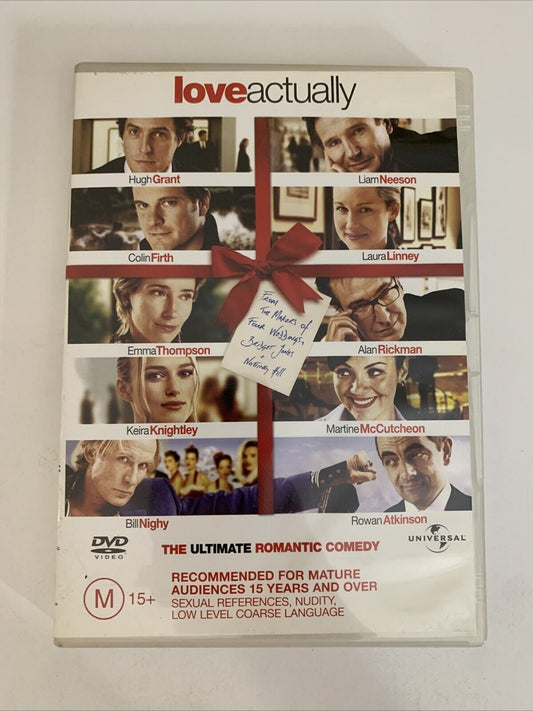 Love Actually (DVD, 2003) Emma Thompson, Liam Neeson, Bill Nighy Region 4