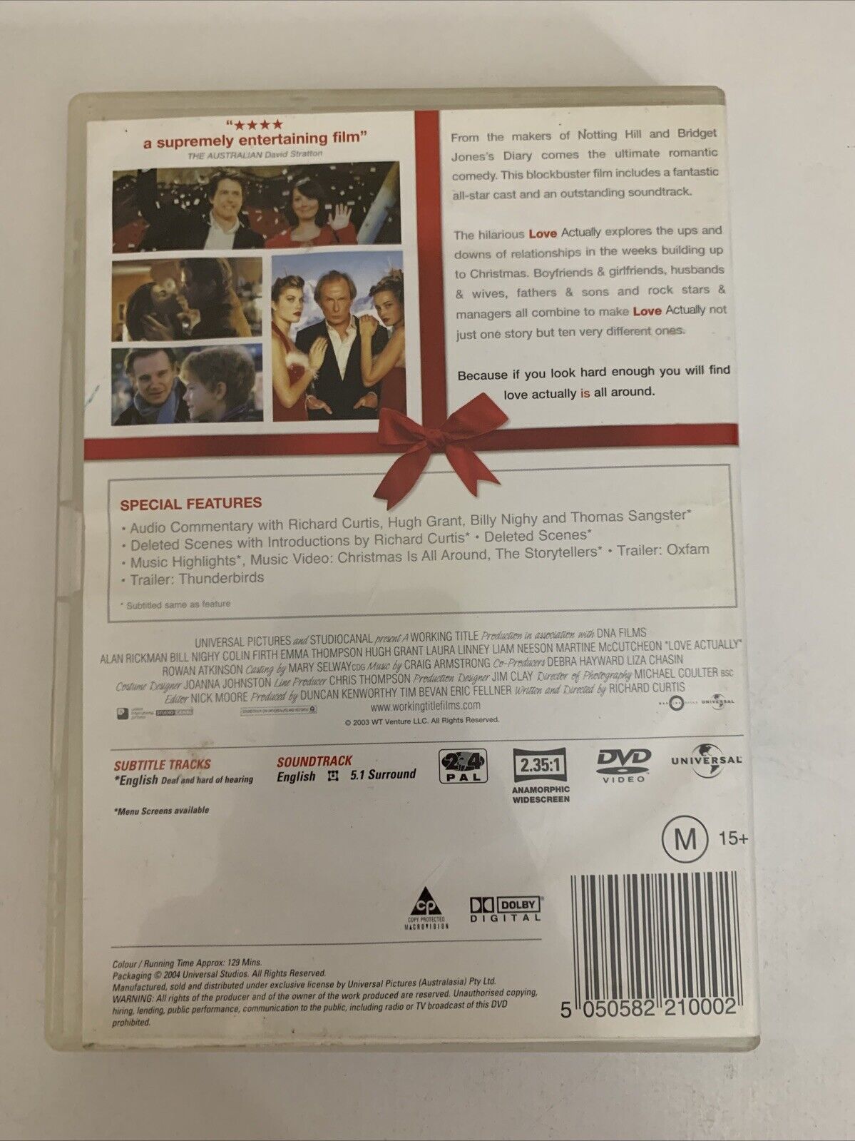 Love Actually (DVD, 2003) Emma Thompson, Liam Neeson, Bill Nighy Region 4
