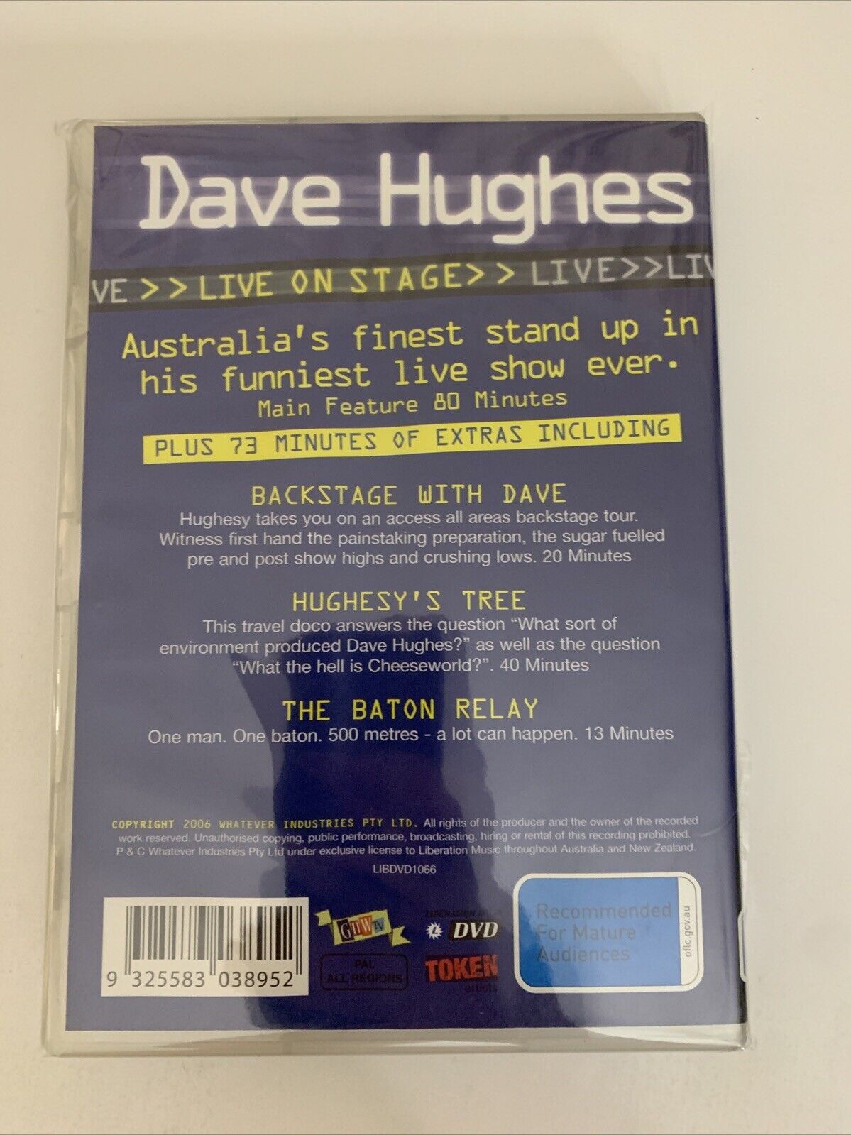 Dave Hughes Live (DVD, 2006) All Regions  NEW