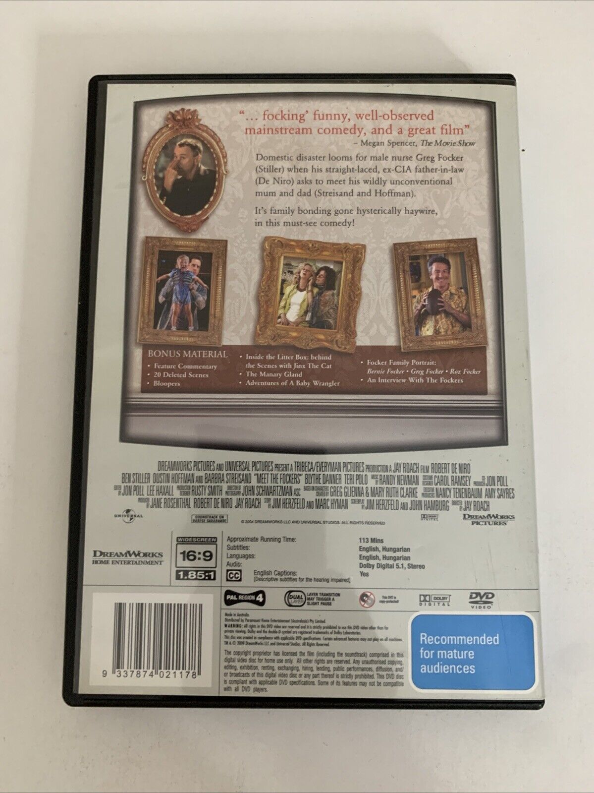 Meet The Fockers (DVD, 2004) Robert De Niro, Ben Stiller Region 4