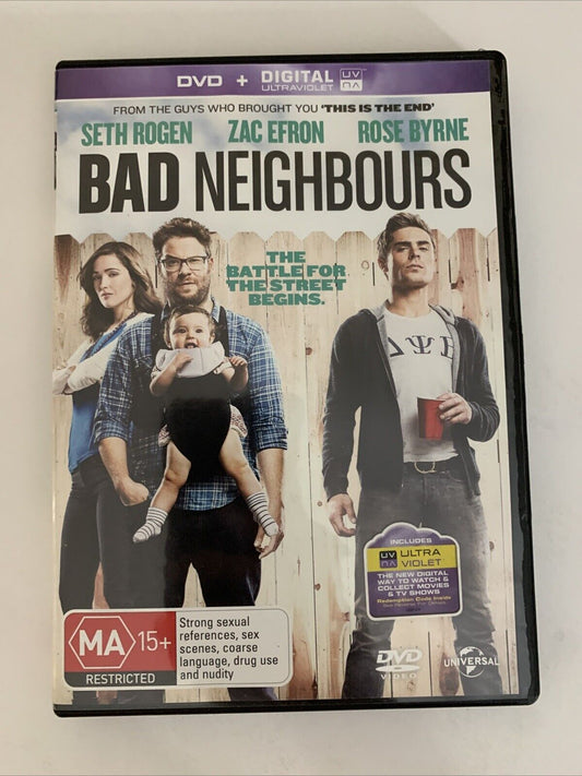 Bad Neighbours (DVD, 2014) Seth Rogen, Zac Efron, Rose Byrne  Region 4 &2