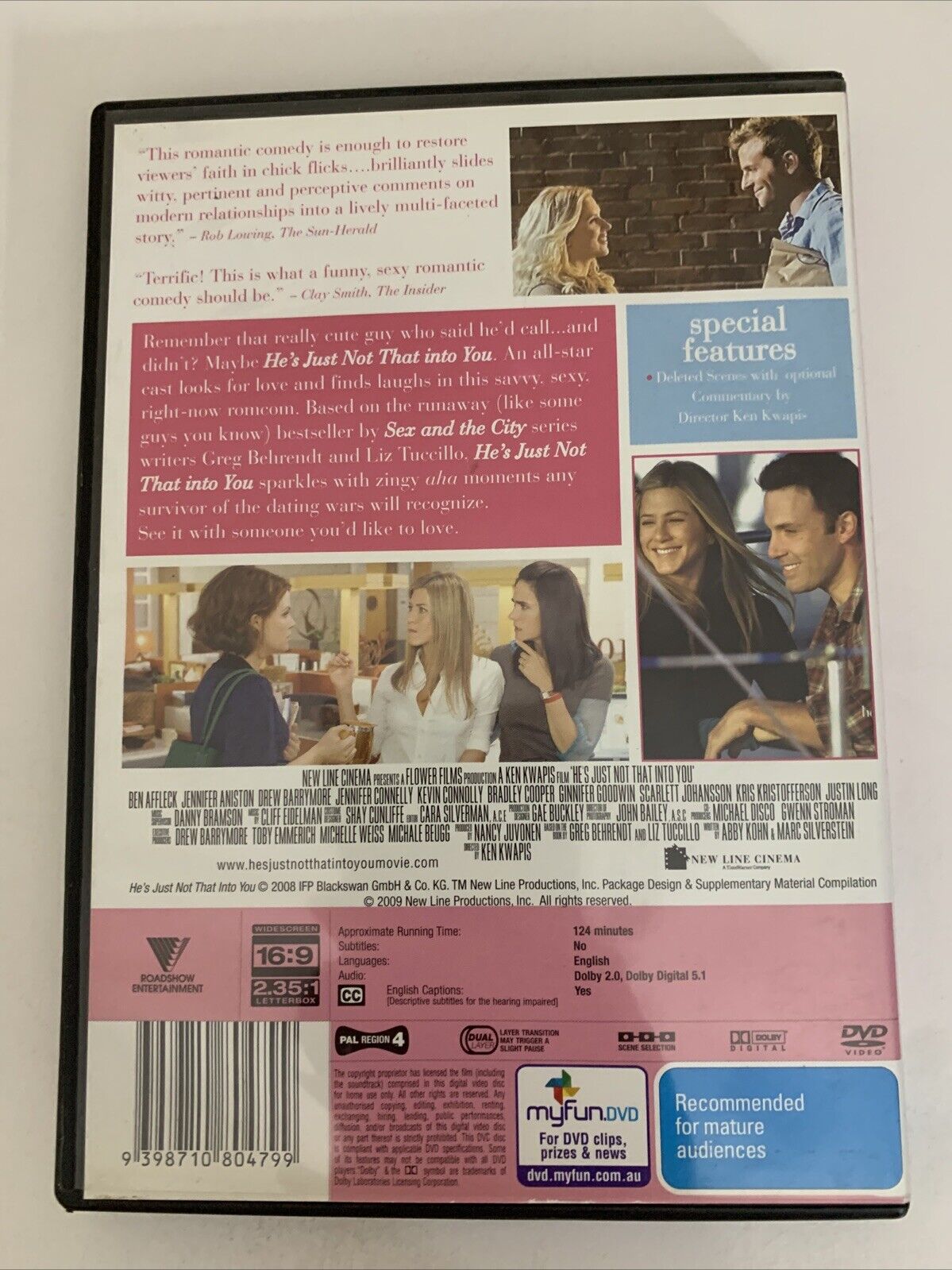 He's Just Not That Into You (DVD, 2009) Jennifer Aniston, Ben Affleck Region 4