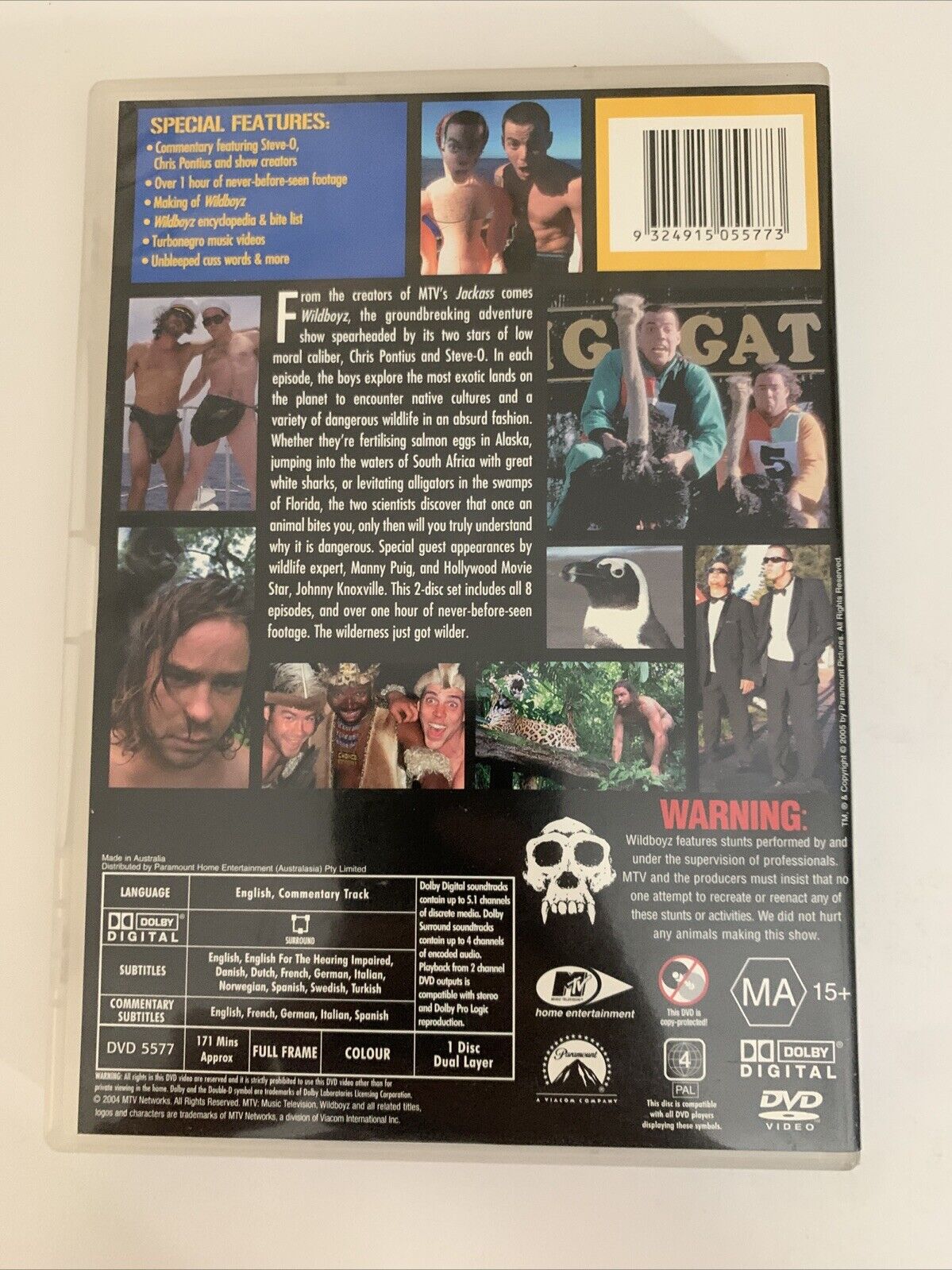 Wildboyz : Season 1 (DVD, 2003, 2-Disc) Steve-O, Chris Pontius Region 4