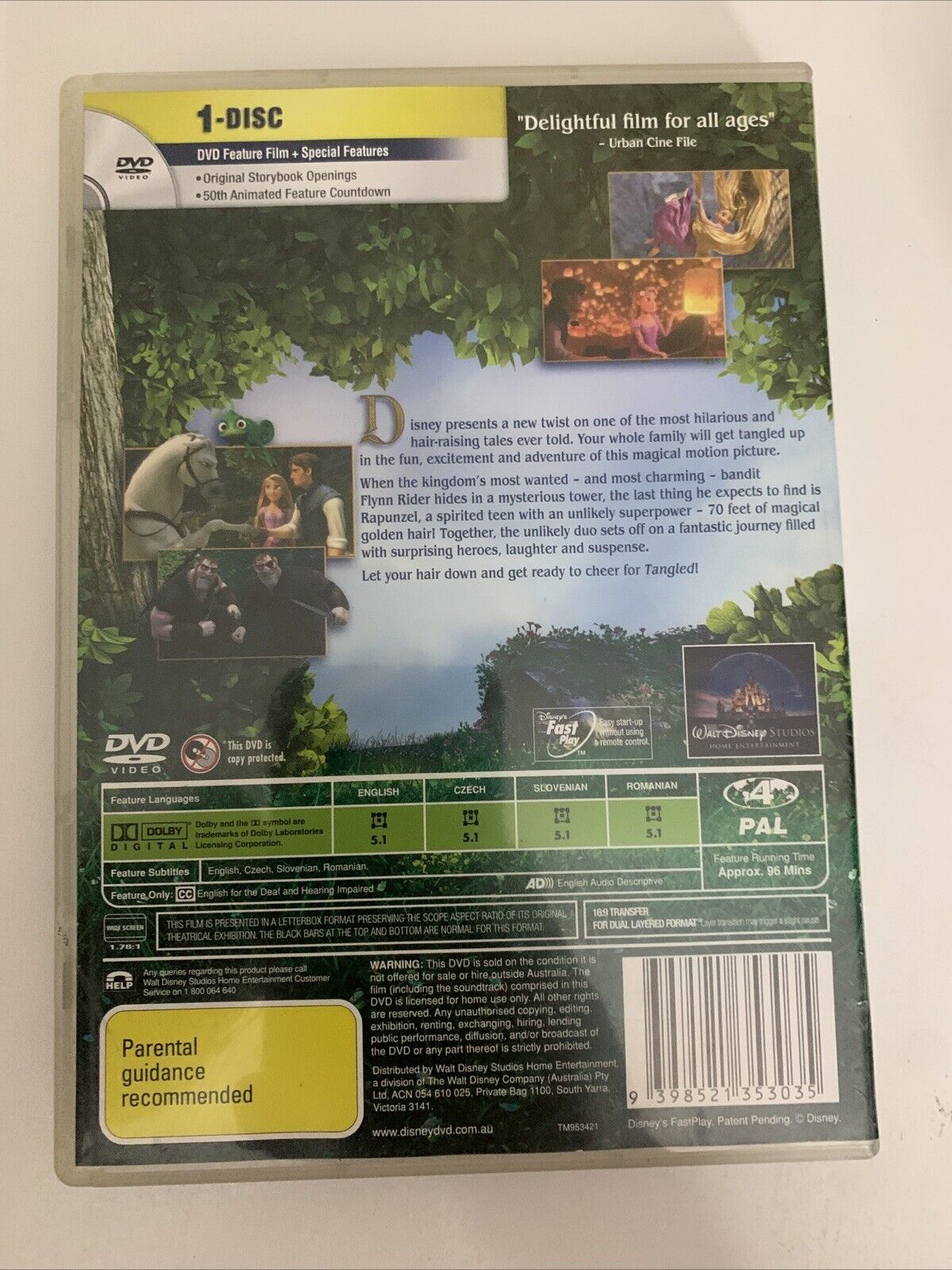 Tangled (DVD, 2010) Disney Animation  Region 4