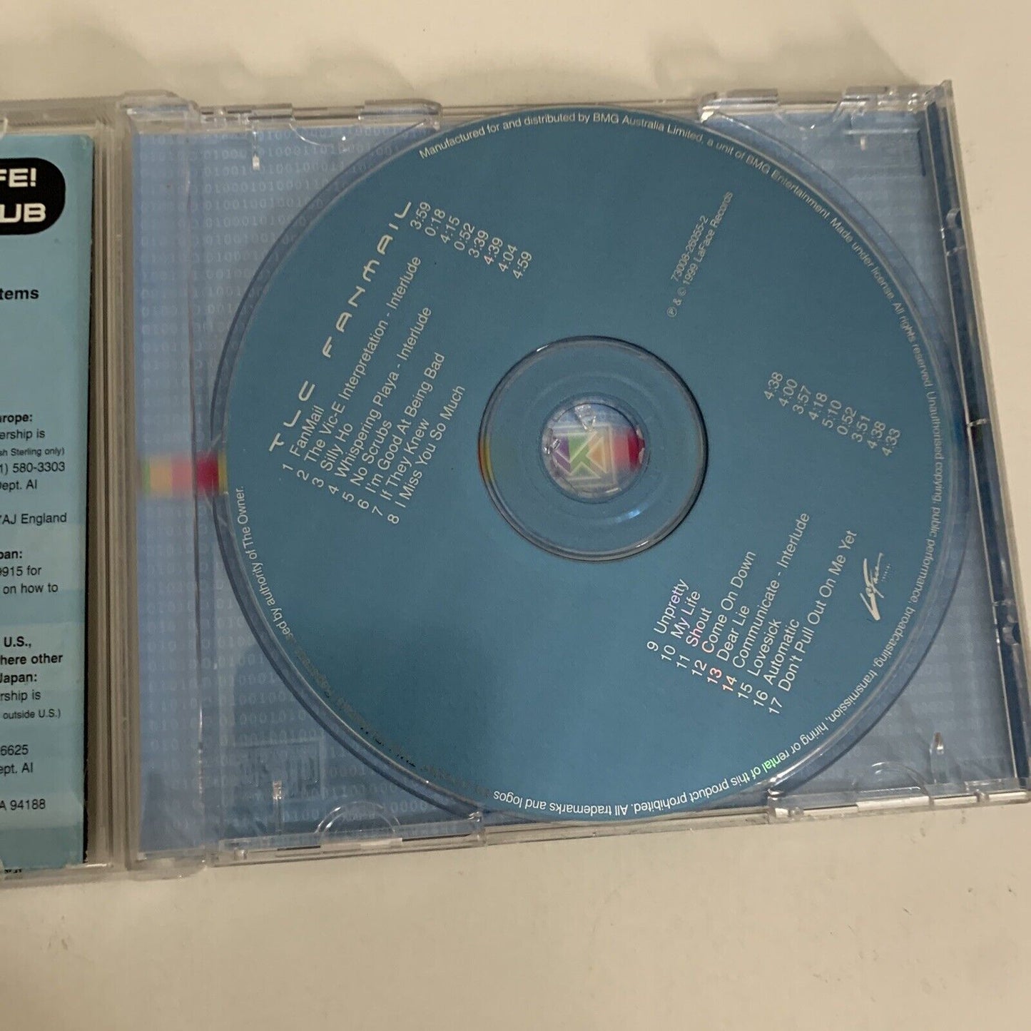 Fanmail by TLC (CD, 1999) Album LaFace Records