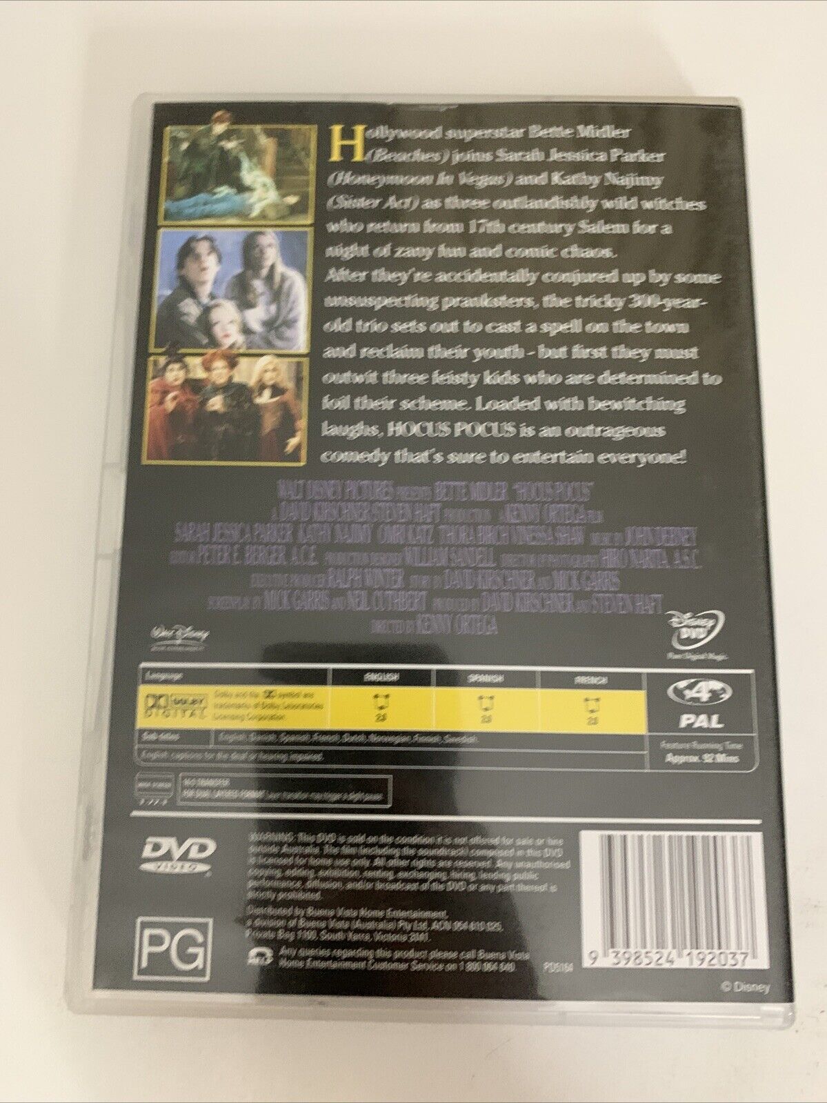 Hocus Pocus (DVD, 1993) Sarah Jessica Parker, Bette Midler  Region 4