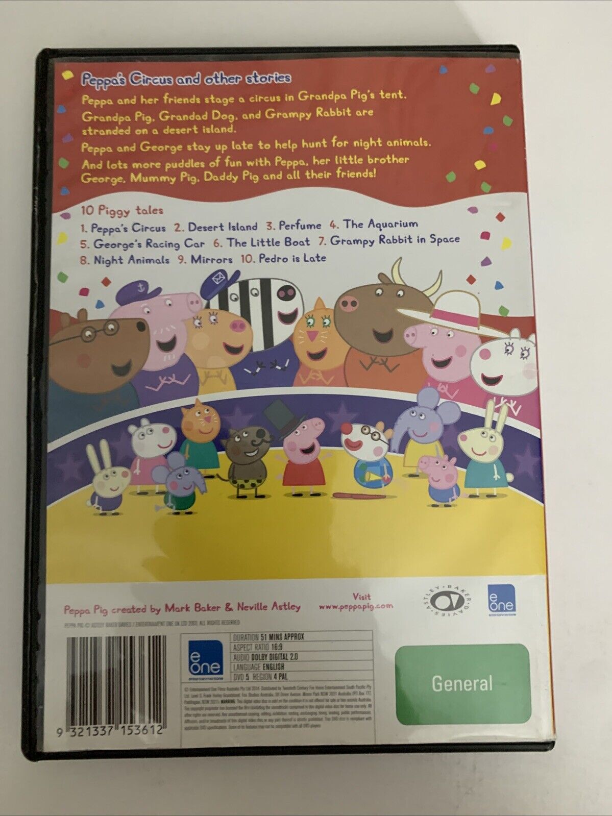 Peppa Pig Peppa's Circus (DVD, 2013) Animation Region 4