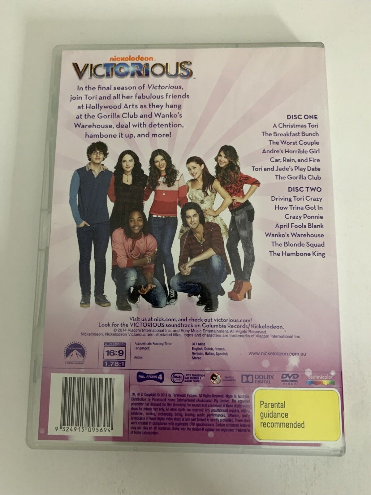 Victorious : Countdown to Finale Season 3 Vol 1 (DVD,2012) Ariana Grande Region4