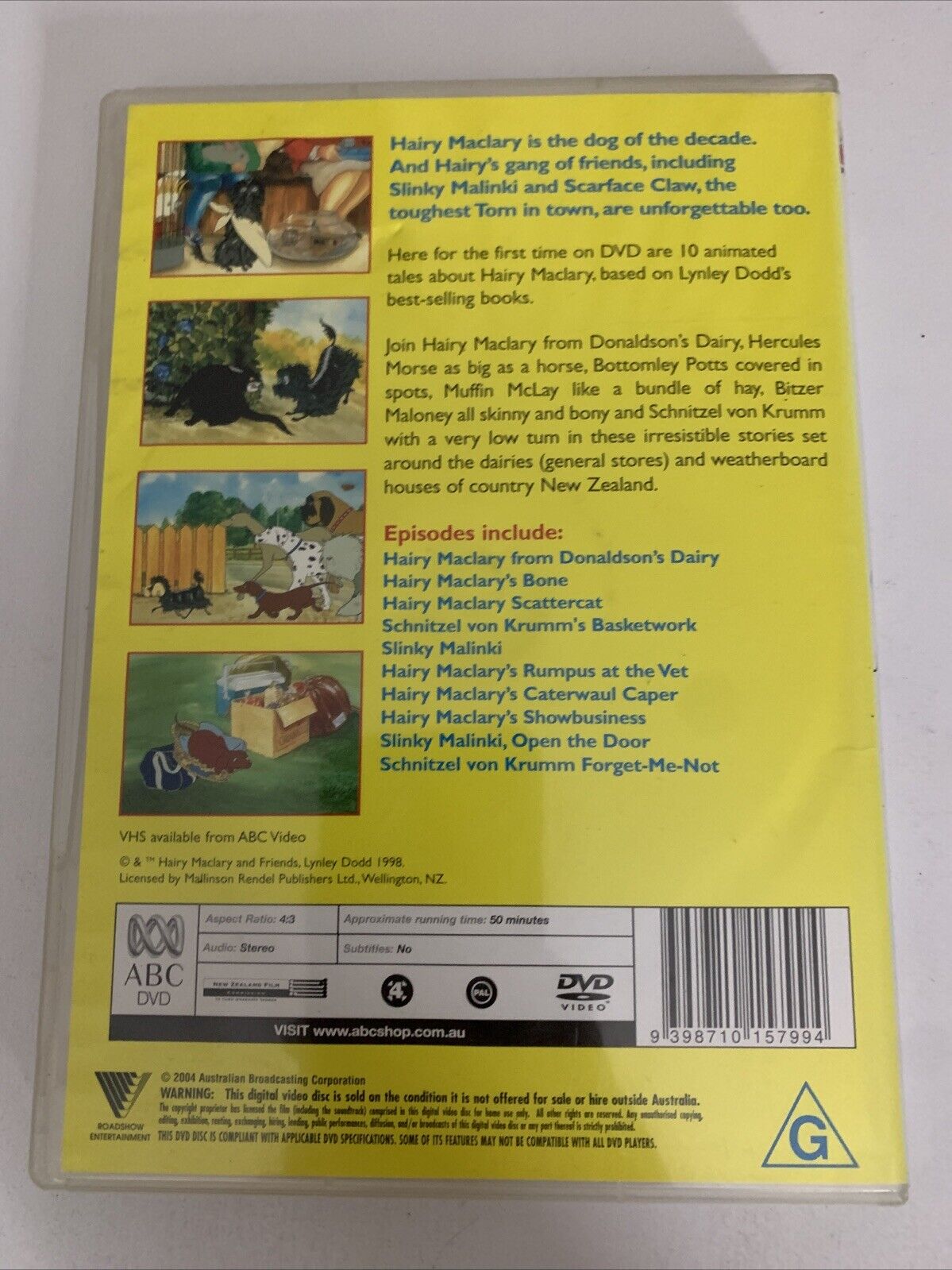Hairy Maclary (DVD, 1996) ABC Animation  Region 4