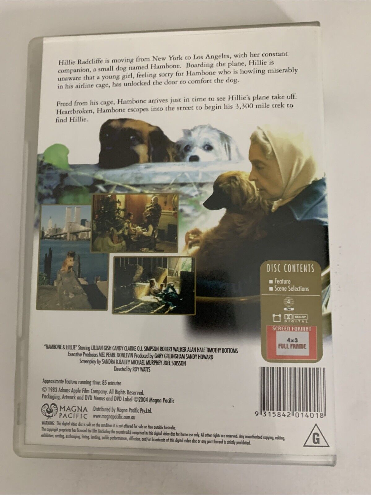 Hambone and Hillie (DVD,1983) Lillian Gish, Timothy Bottoms, Candy Clark Region4