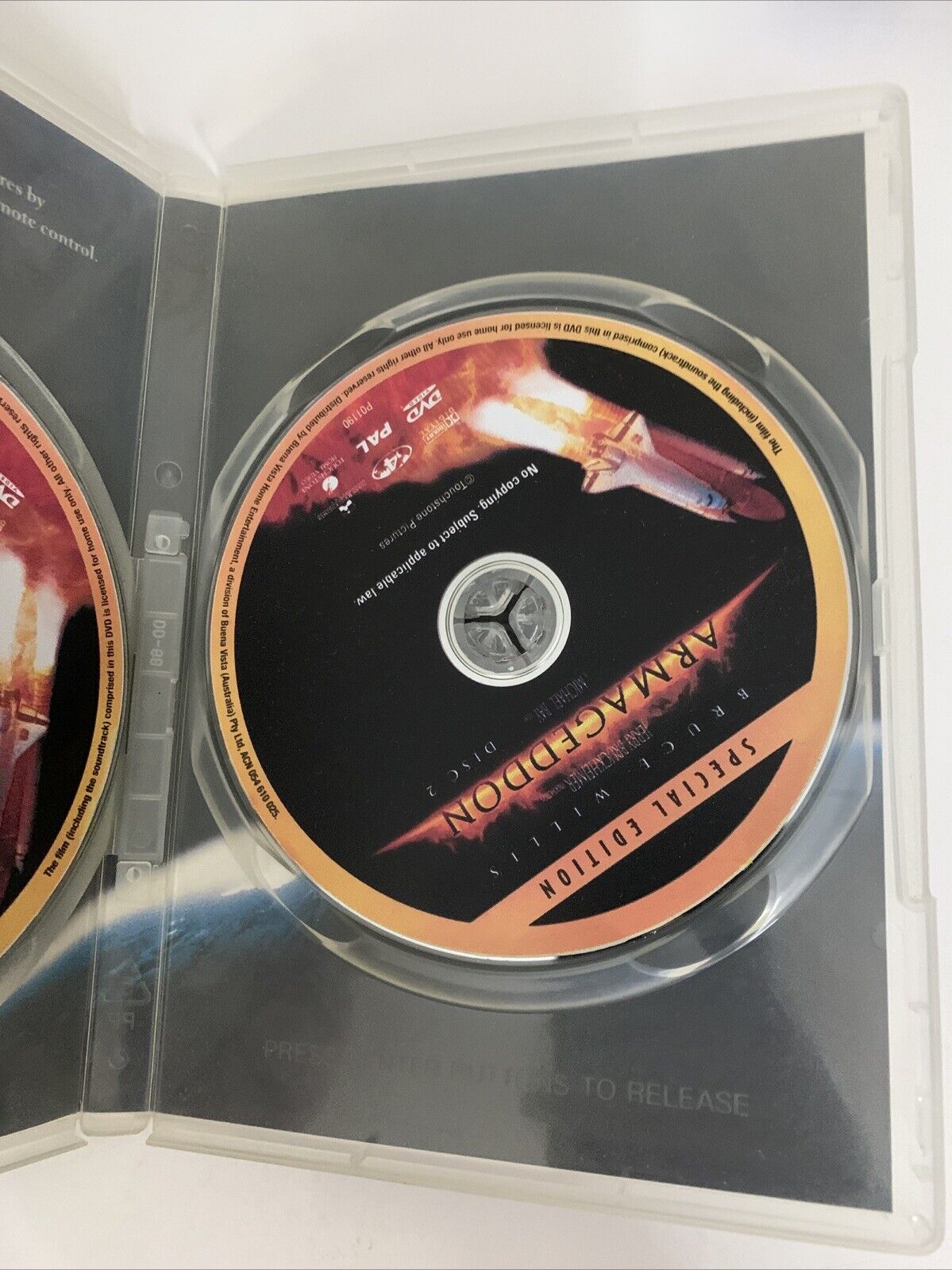 Armageddon Director's Cut (DVD, 1998, 2-Disc) Bruce Willis, Ben Affleck Region 4