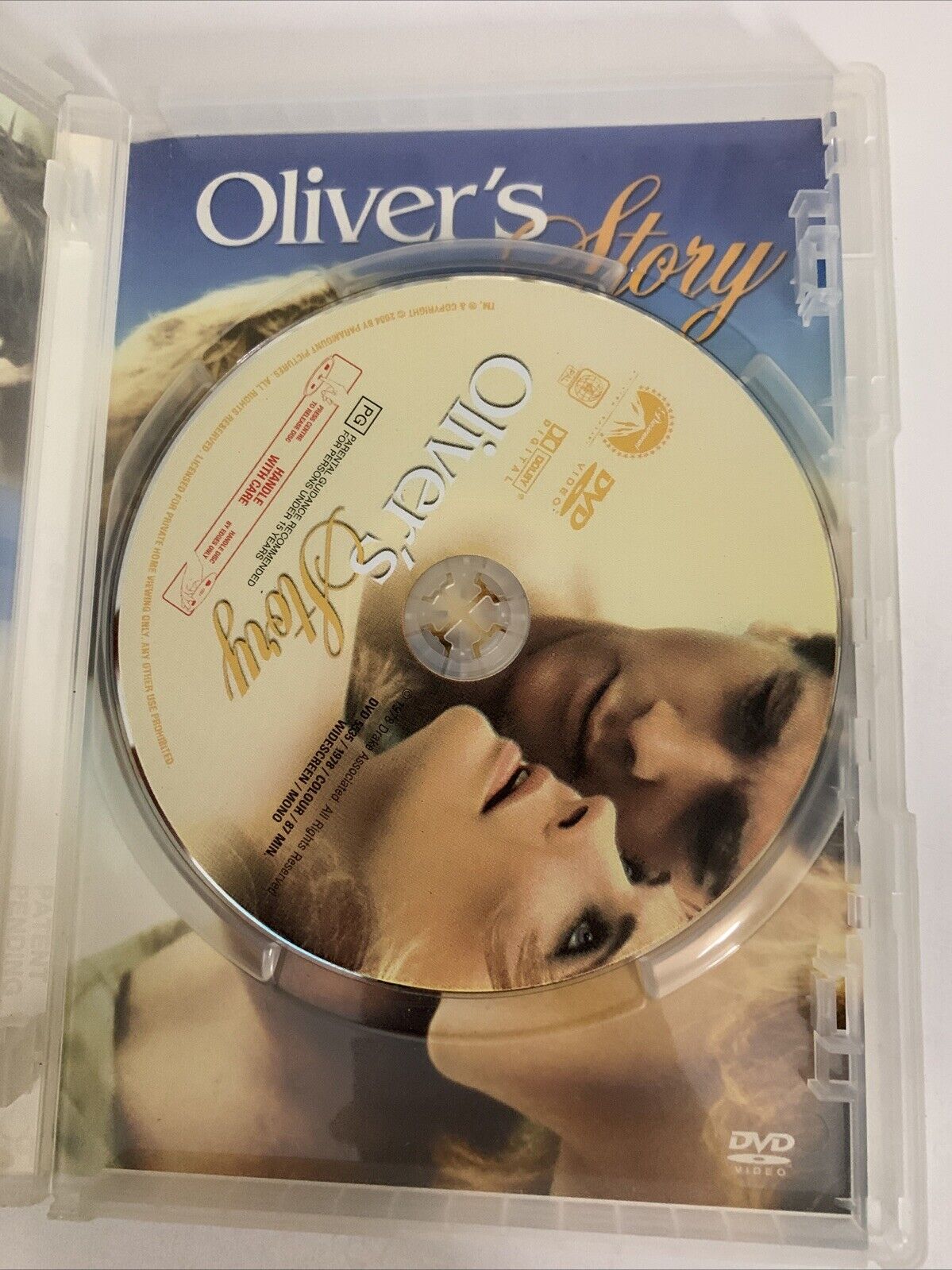 Oliver's Story (DVD, 1979) Ryan O'neal, Nicola Pagett, Candice Bergen  Region 4