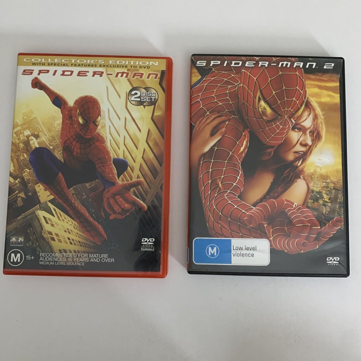 Spider-Man 1 & 2 (DVD, 2002) Tobey Maguire, Kirsten Dunst Region 4