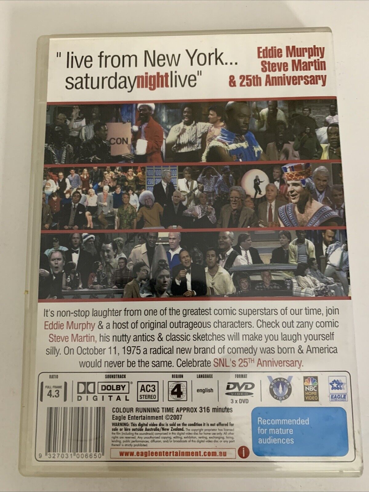 Saturday Night Live Best of Eddie Murphy, Steve Martin & 25 Years (DVD, 2007)