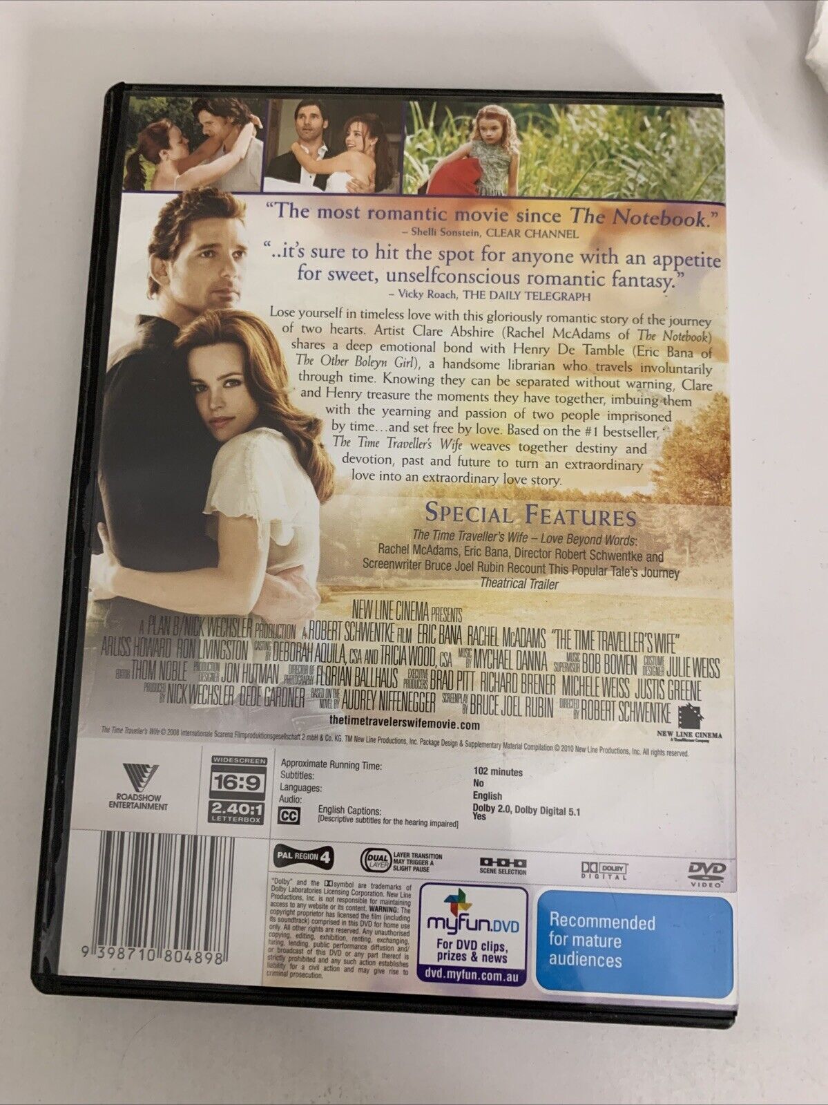 The Time Traveller's Wife (DVD, 2009) Rachel McAdams, Eric Bana Region 4