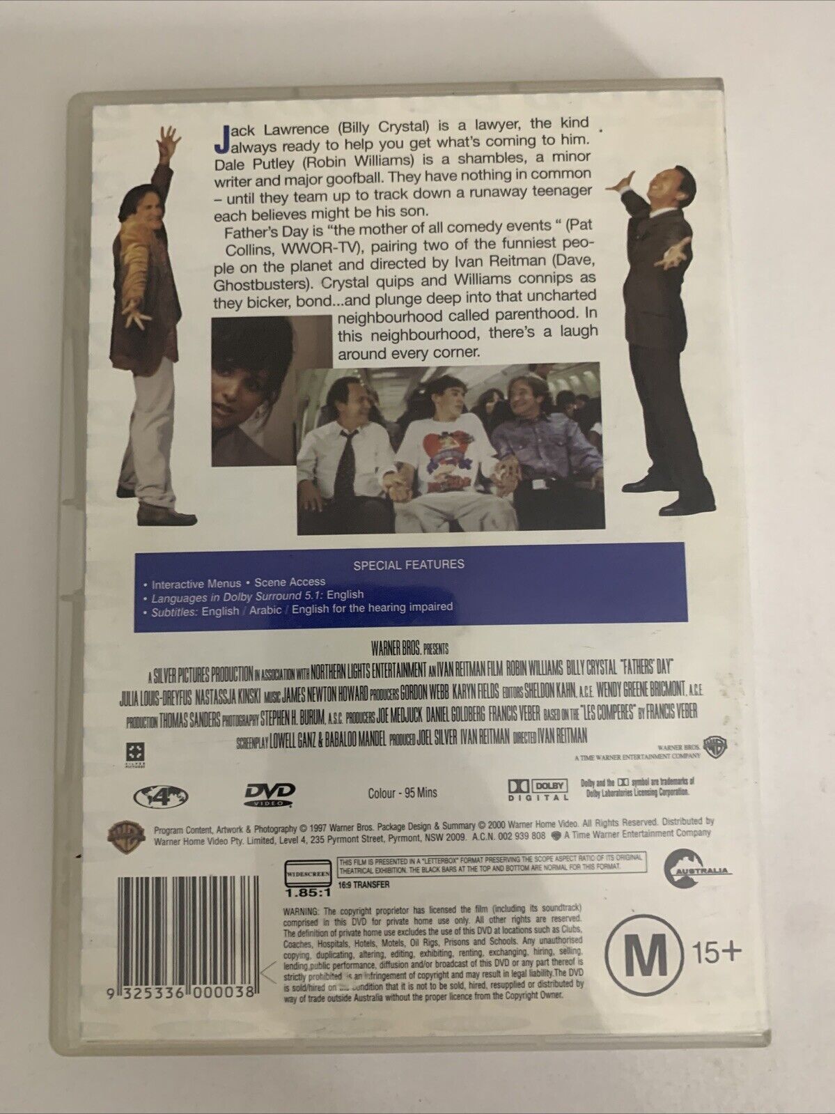 Father's Day (DVD, 1997) Billy Crystal, Robin Williams, Nastassja Kinski Region4