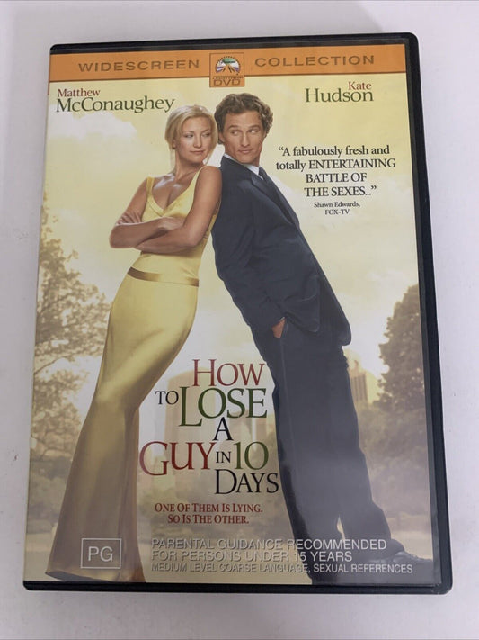 How To Lose A Guy In 10 Days (DVD, 2002) Matthew McConaughey, Kate Hudson