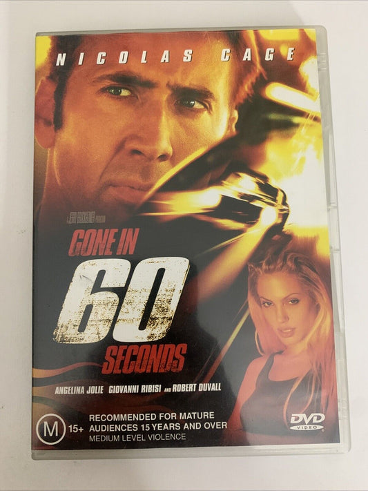Gone in 60 Seconds (DVD, 2000) Robert Duvall, Nicolas Cage Region 4