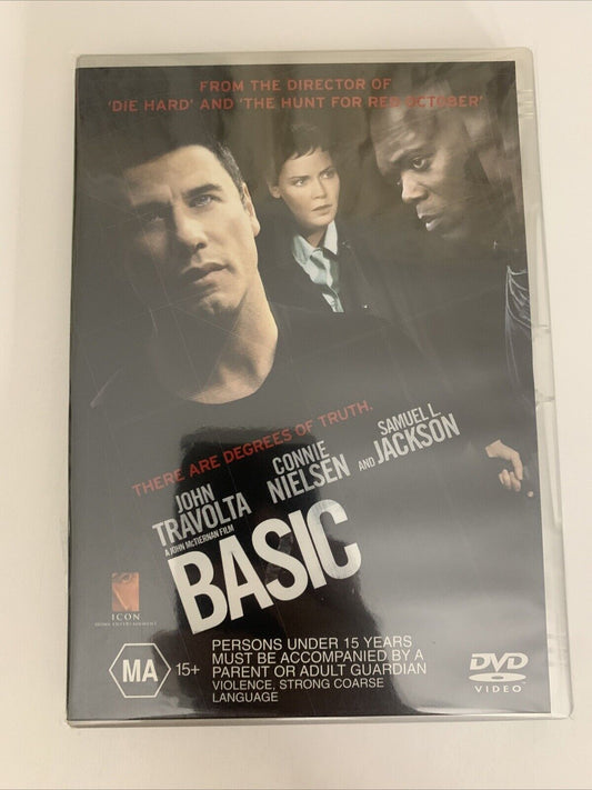 Basic (DVD, 2003) Samuel L Jackson, John Travolta, Harry Connick Jr Region 4 NEW