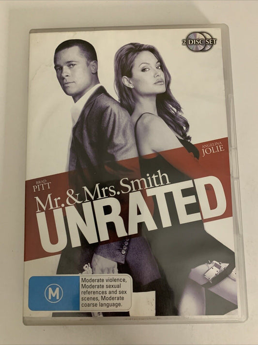 Mr & Mrs Smith (Unrated, DVD, 2005) Angelina Jolie, Brad Pitt  Region 4