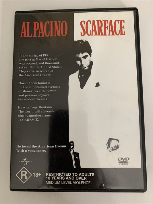 Scarface (DVD, 1983) Al Pacino Region 4 &2
