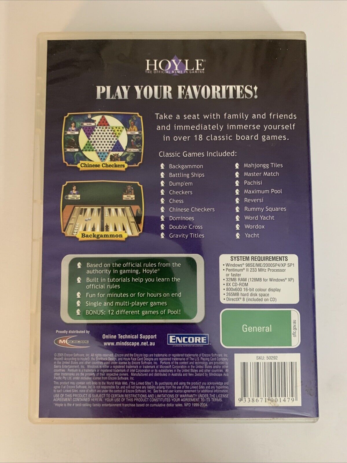 Hoyle Board Games PC Windows Contains 18 Classic Game