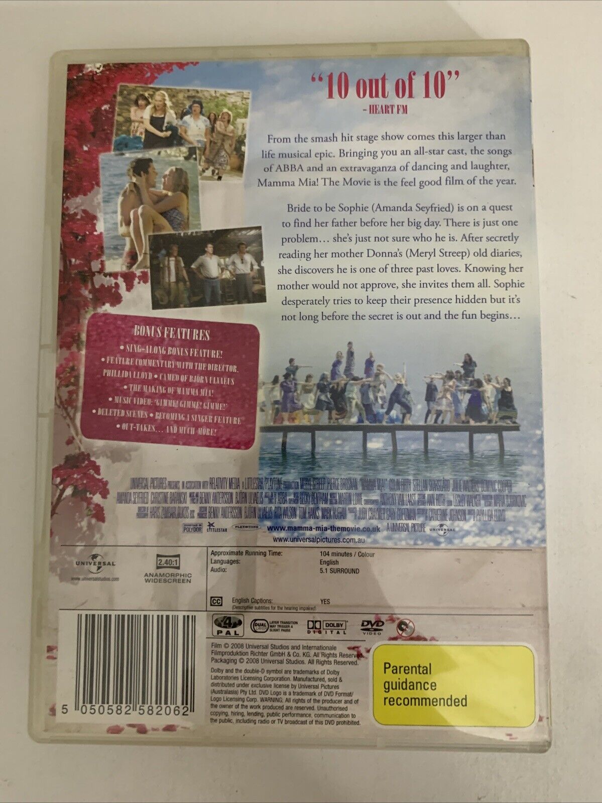 Mamma Mia! (DVD, 2008) Pierce Brosnan, Meryl Streep, Colin Firth  Region 4